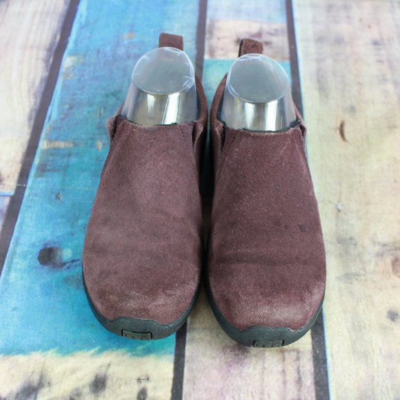 UGG Australia Brown Suede Fleece Lined Casual Slip On Loafers Shoes US 7 - Picture 5 of 9